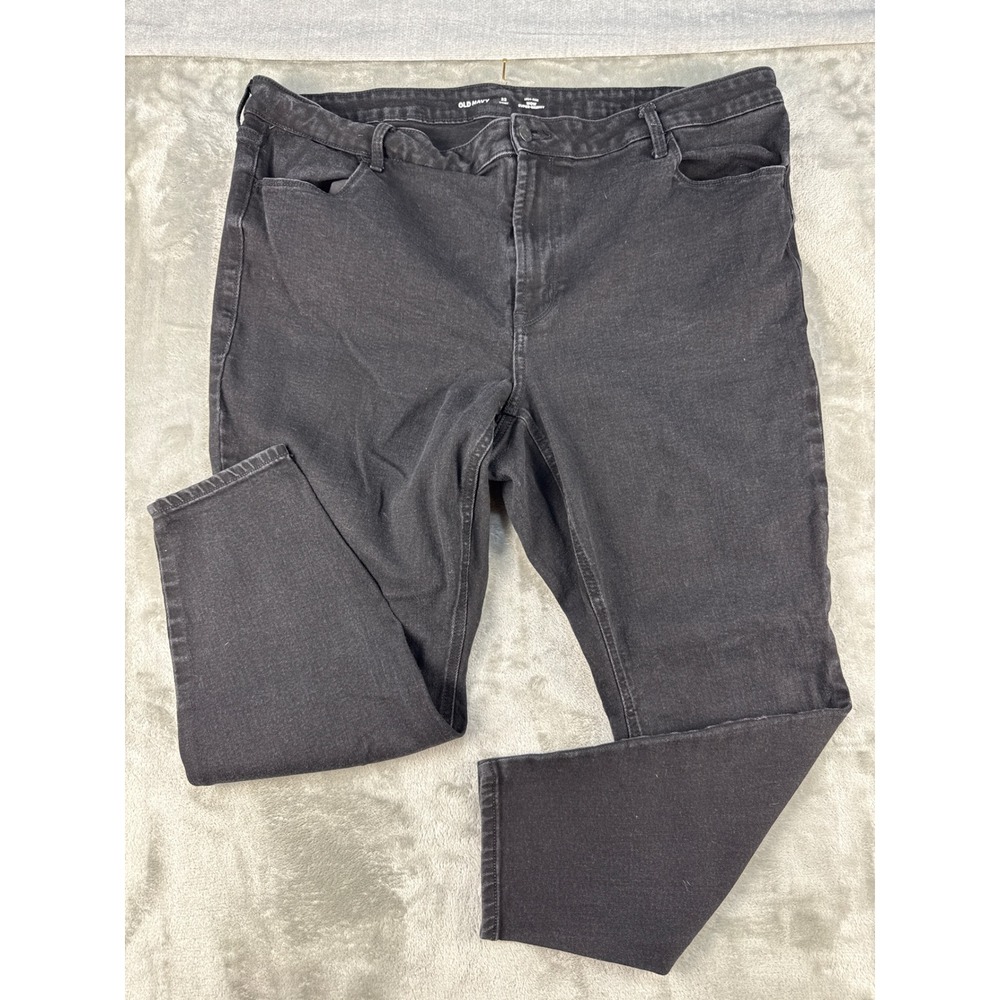 Old Navy Jeans Womens 22 Short Wow Super Skinny Black High Rise EUC